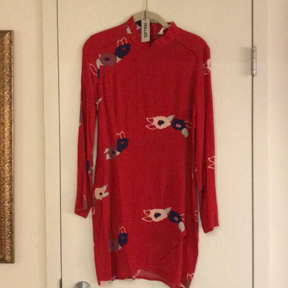 ROLLAS brand new red floral dress